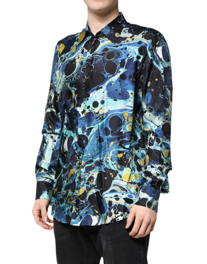 Multicolor Marble Print MARTINI Dress Shirt
