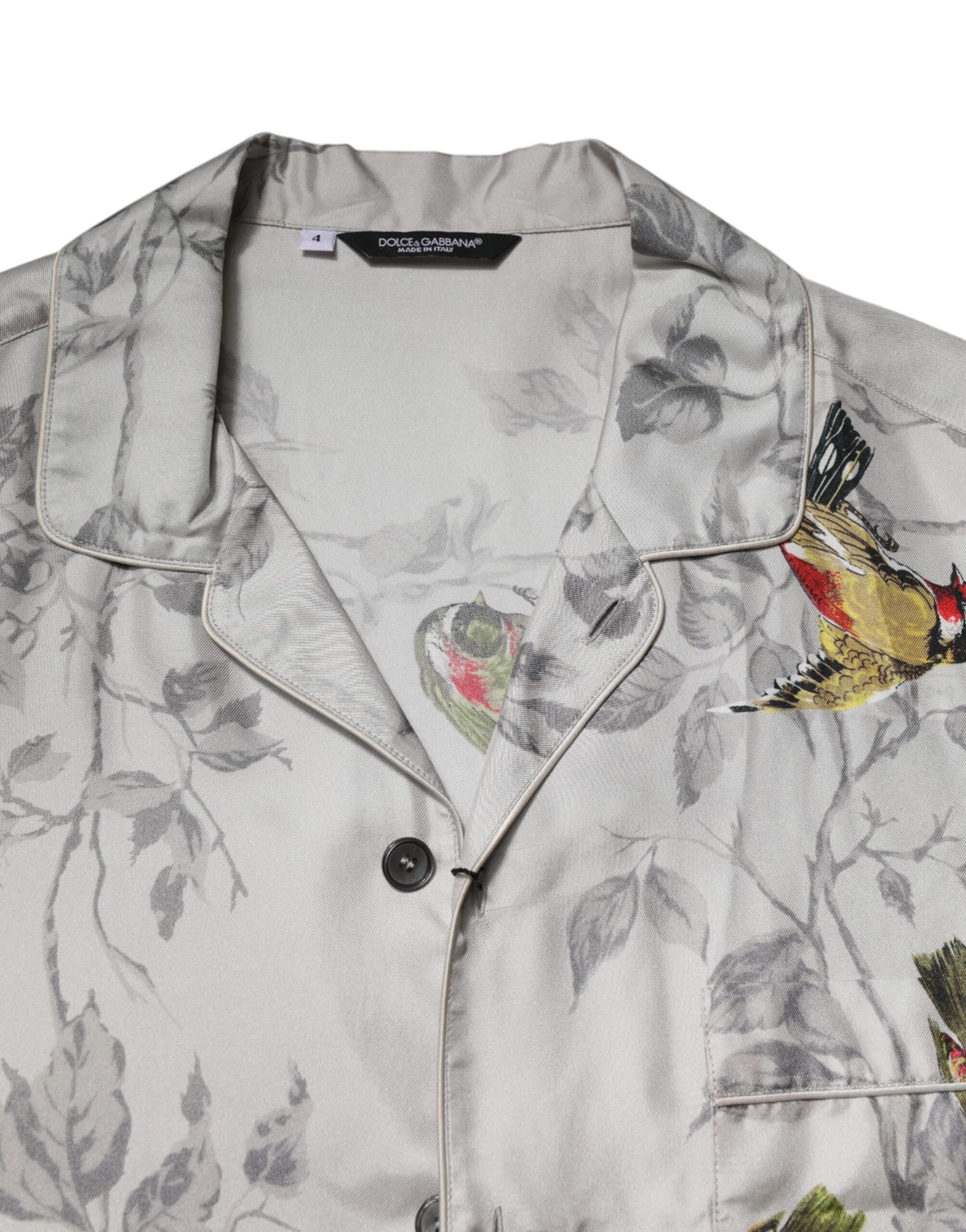 Multicolor Silk Printed Button Down Shirt