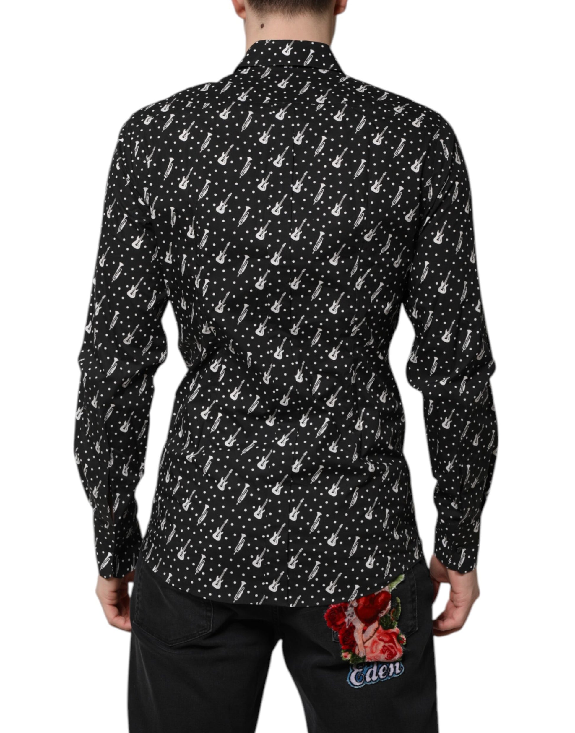 Black GOLD Instrument Embellished Shirt