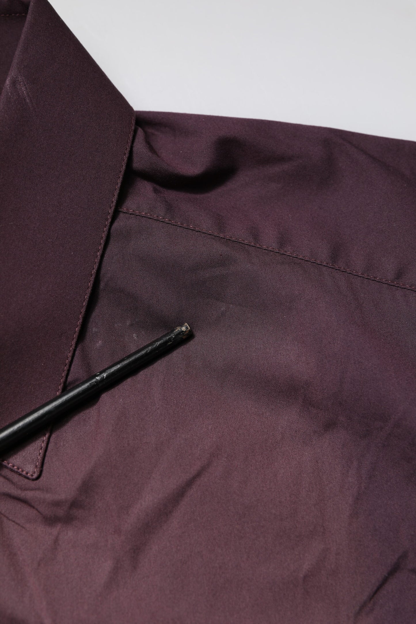 Burgundy Cotton GOLD Long Sleeves Shirt