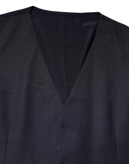 Black Wool Waistcoat Dress Formal Vest