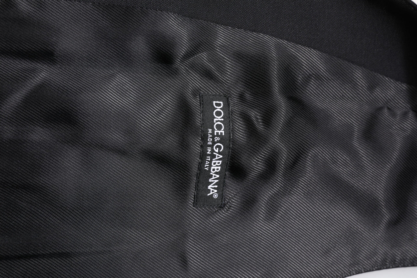 Black Wool Waistcoat Dress Formal Vest