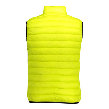 Yellow Nylon Sleveless Jacket