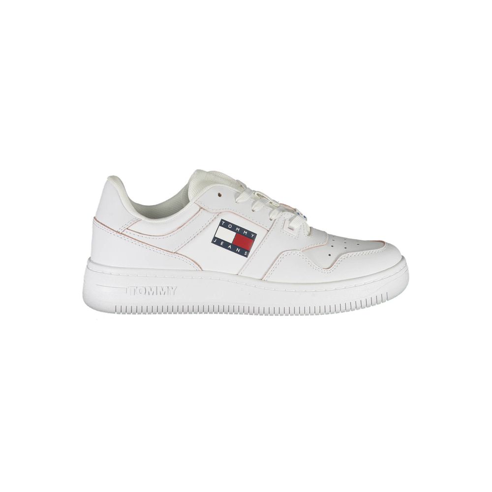 White Polyester Sneaker