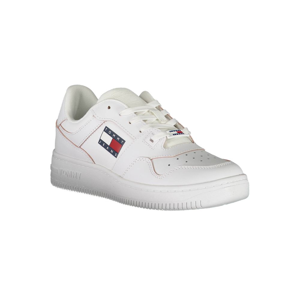 White Polyester Sneaker
