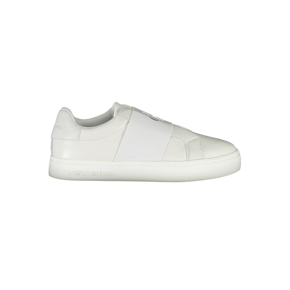 White Polyester Sneaker