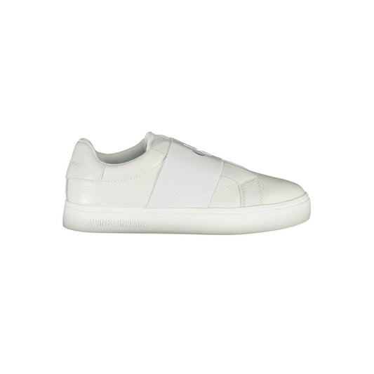 White Polyester Sneaker