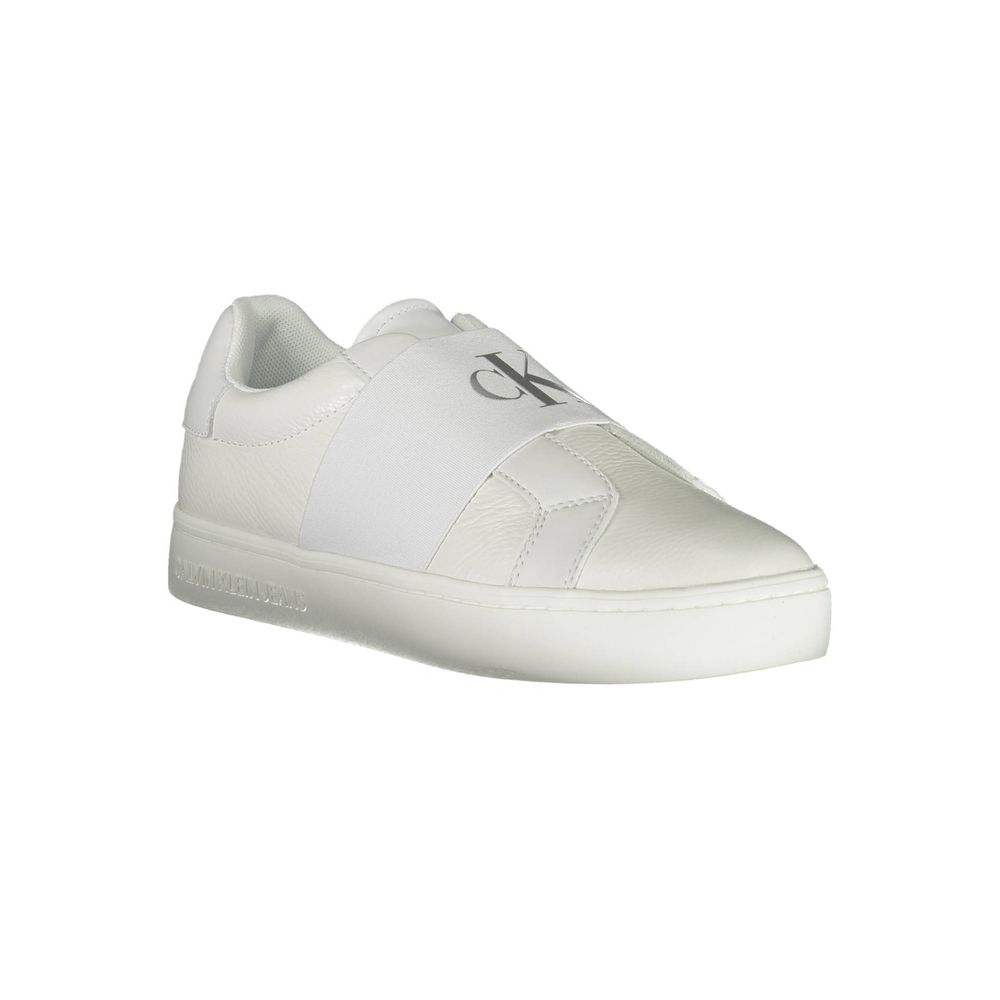 White Polyester Sneaker