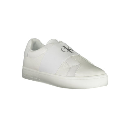 White Polyester Sneaker