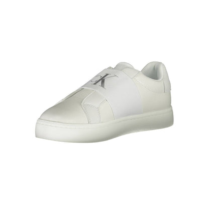 White Polyester Sneaker