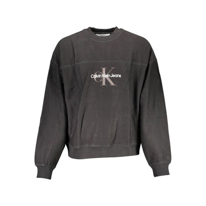 Black Cotton Men Sweater