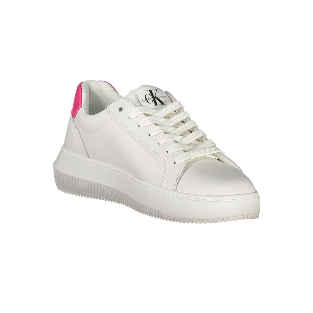 White Polyester Sneaker
