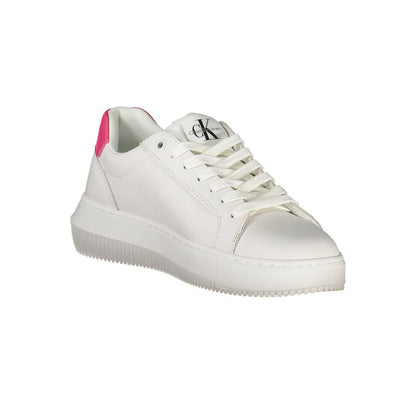 White Polyester Sneaker