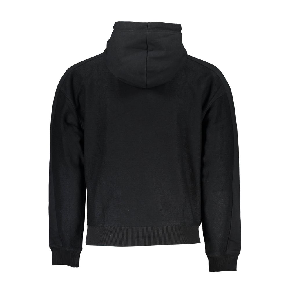 Black Cotton Men Sweater