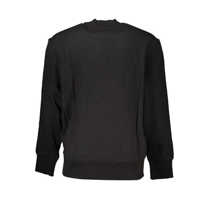Black Cotton Men Sweater