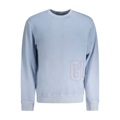 Blue Cotton Men Sweater