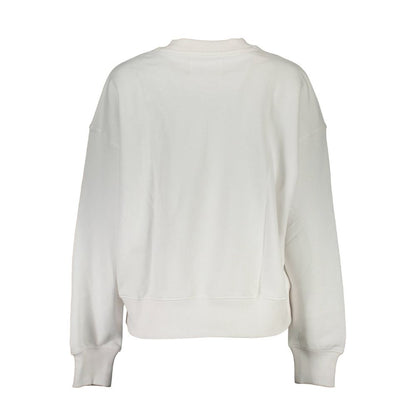 Bianco Cotton Women Sweatshirt