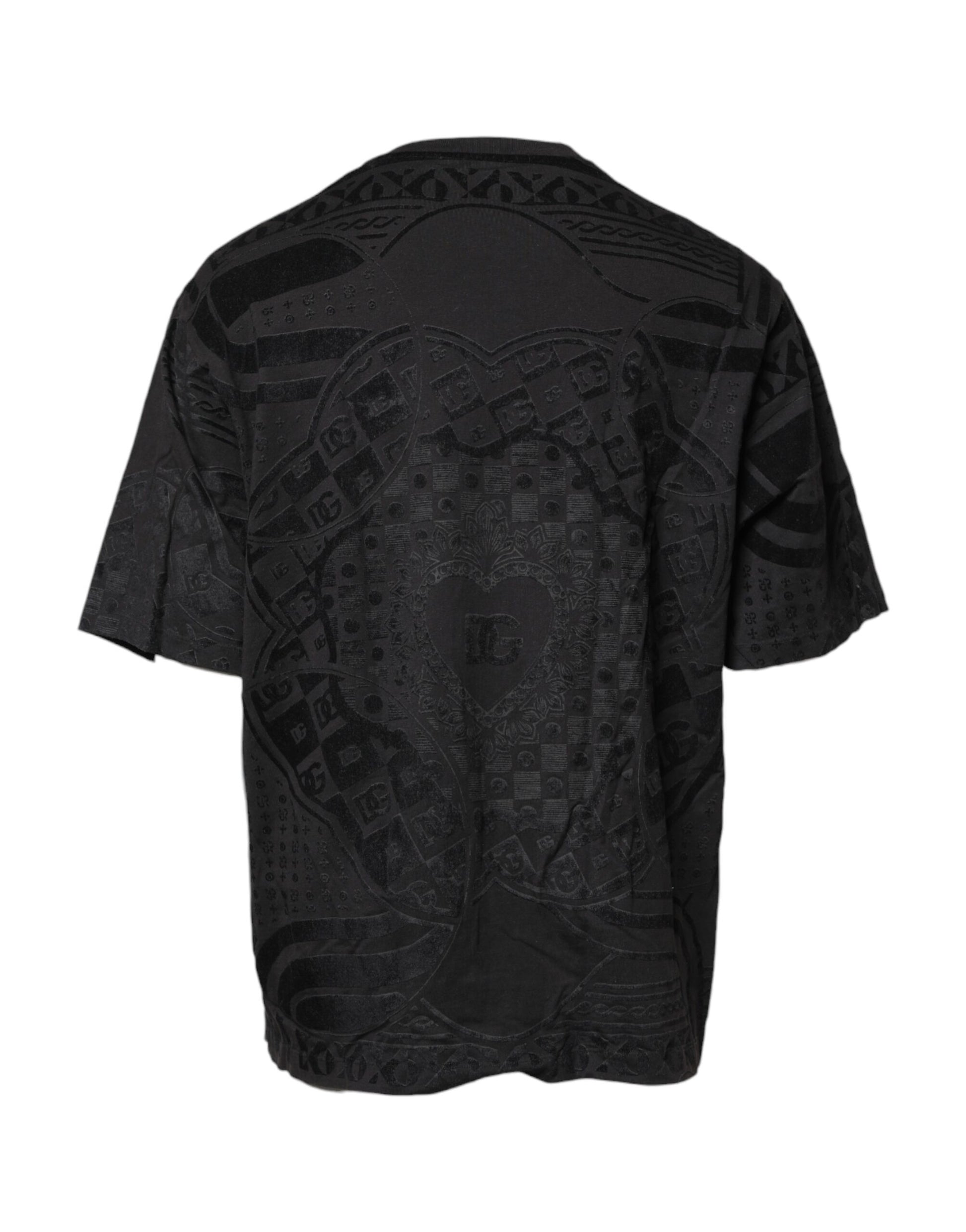 Black Cotton Bandana Logo Crew Neck T-shirt