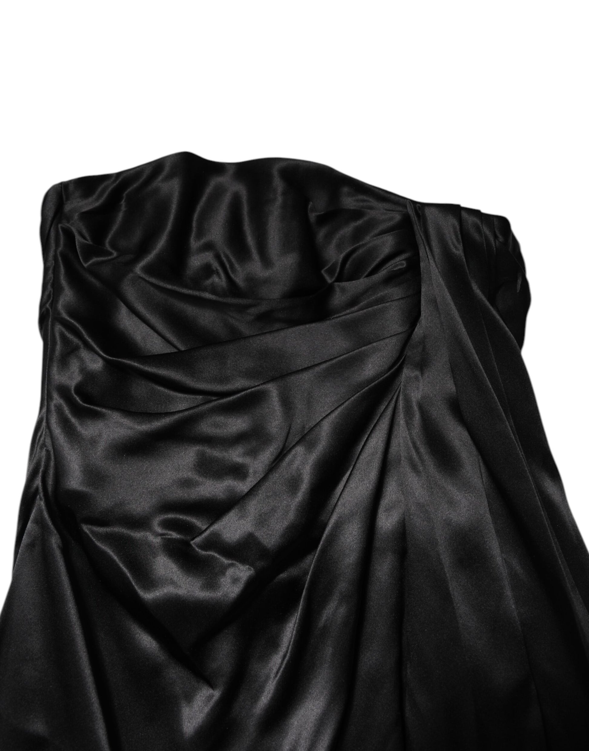 Black Strapless Sheath A-line Mini Dress