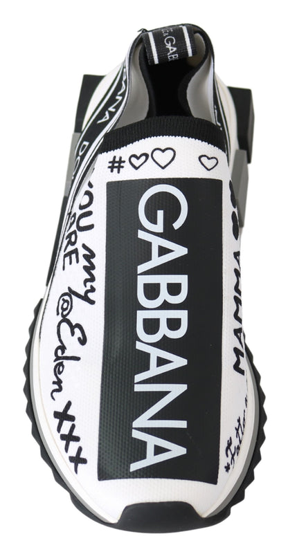 White Black Slip On Sorrento Sneakers