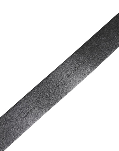 Black Classic Leather Metal Buckle Belt