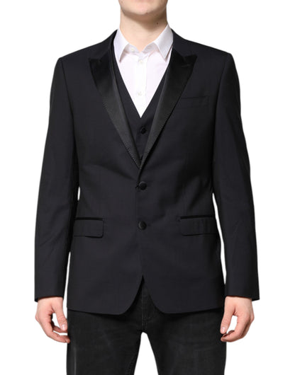 Dark Blue MARTINI Wool Suit 2 Piece Jacket