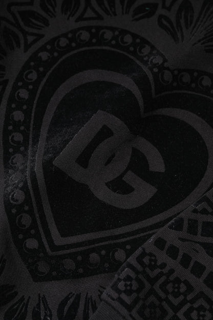 Black Printed Crew Neck Sweatshirt Sweater