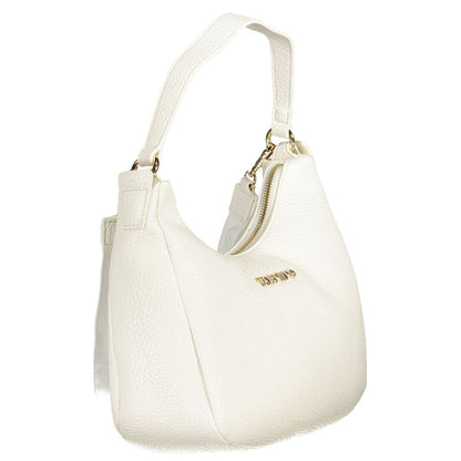 Bianco Polyurethane Women Handbag