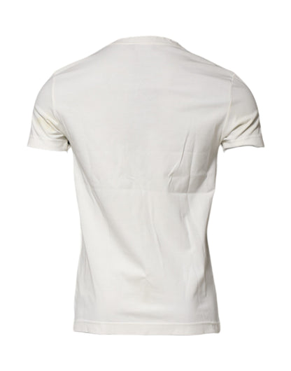White Cotton Logo Bandana Print T-shirt