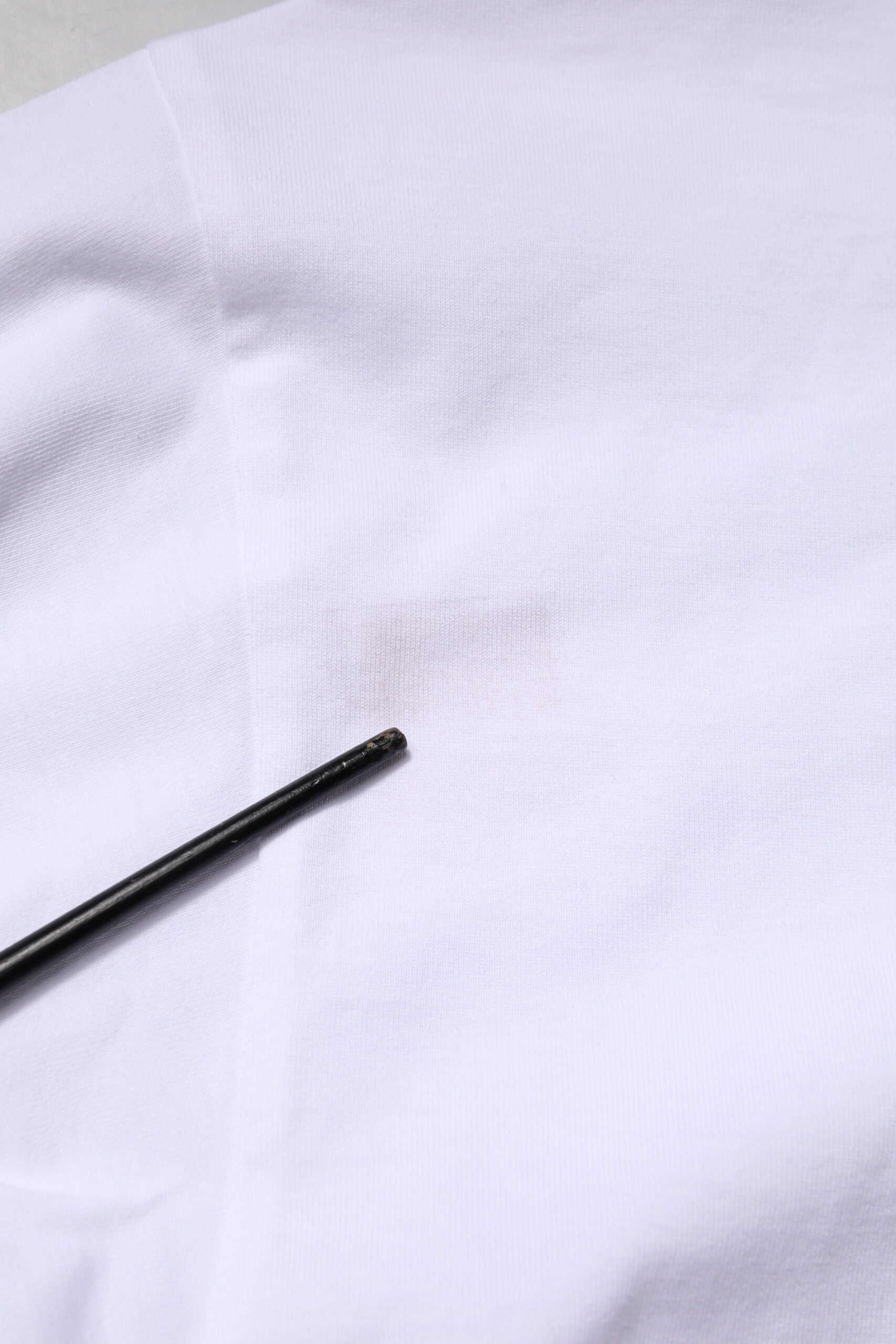 White Cotton Logo Print Crew Neck T-shirt