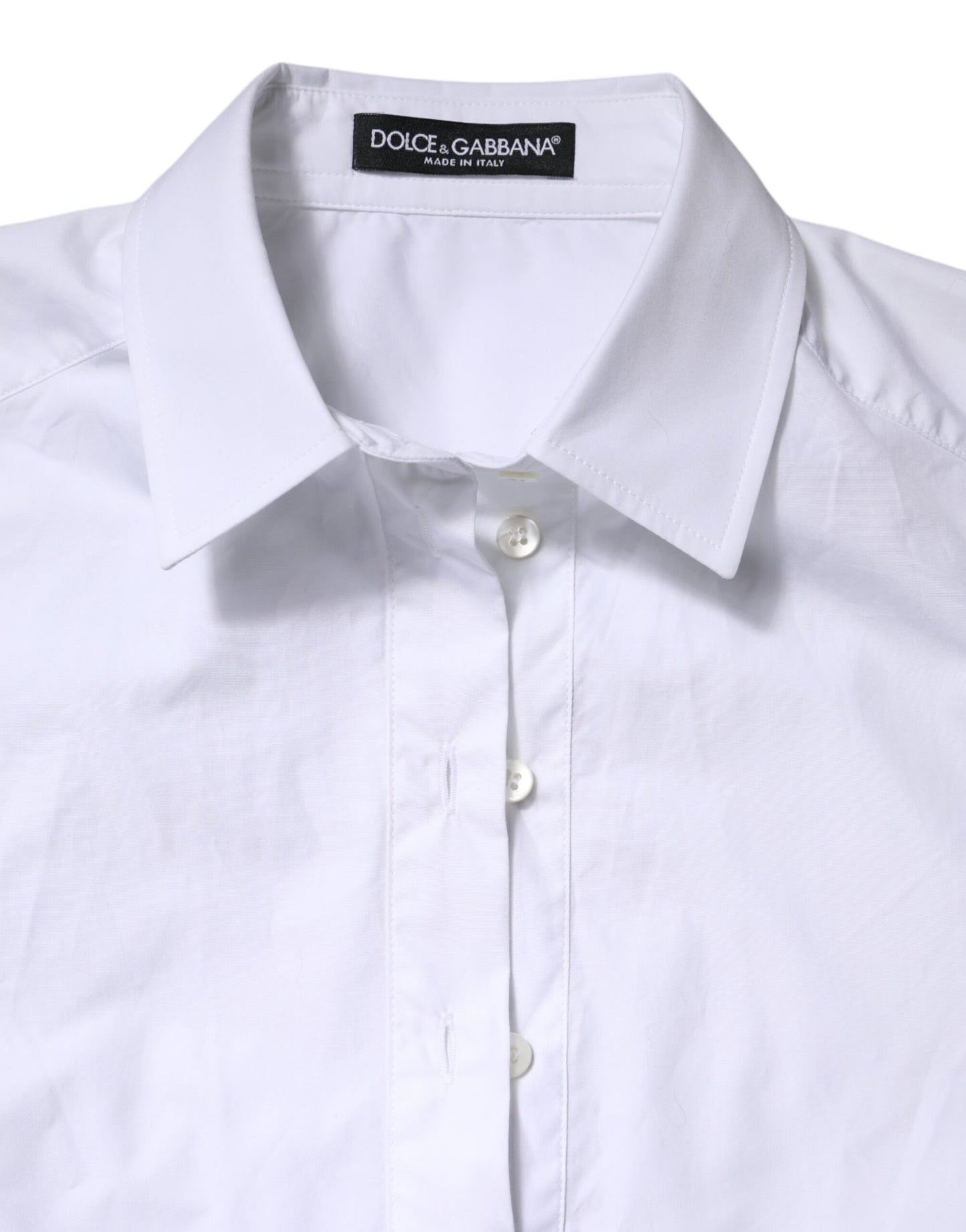 White Cotton Short Sleeves Collared Polo Top