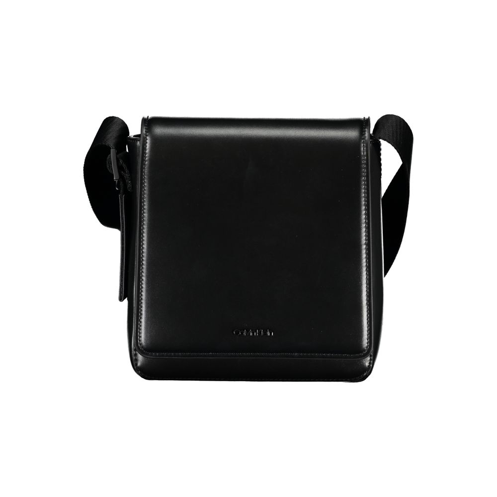 Black Polyester Shoulder Bag