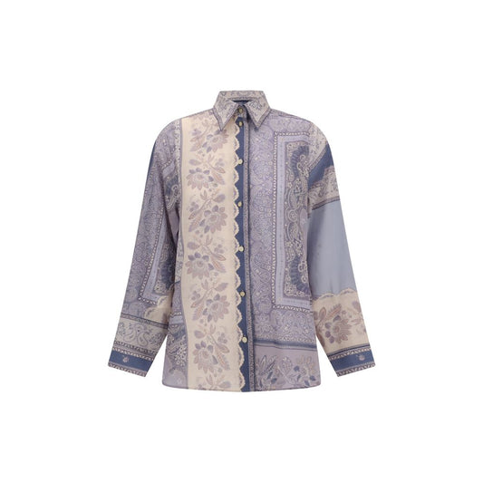 Purple Cotton Pattern Shirt
