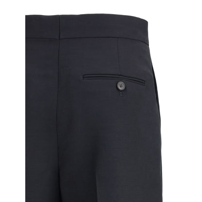 Black Viscose Casual Pants