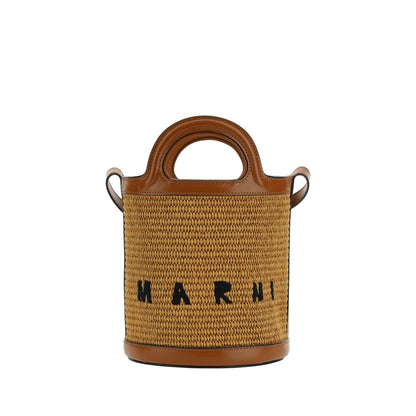 Brown Cotton Backet Bag
