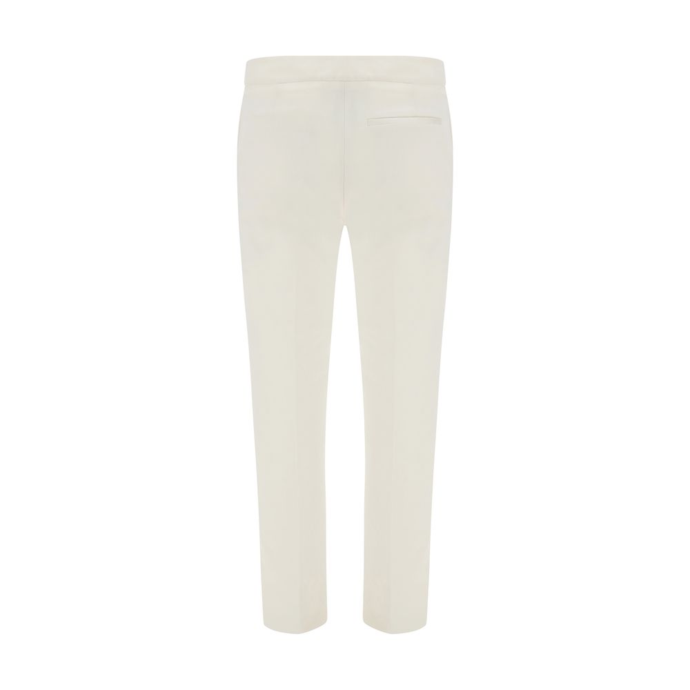 White Silk Casual Pants