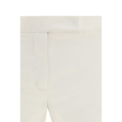 White Silk Casual Pants