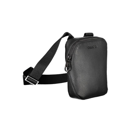Black Polyester Shoulder Bag