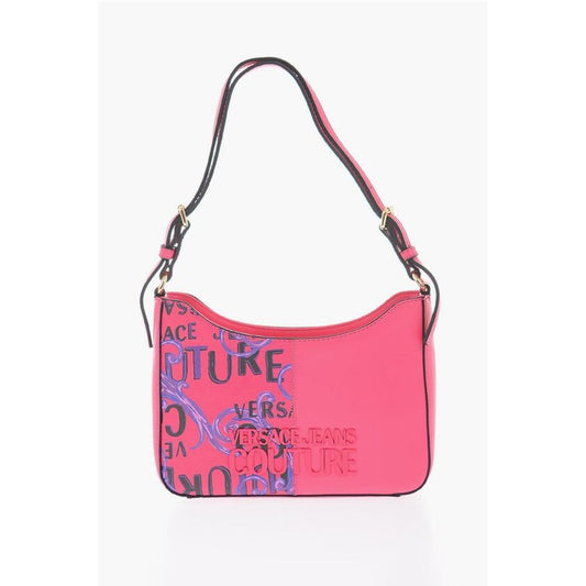 JEANS COUTURE Baroque Motif Shoulder Bag with Embossed Logo