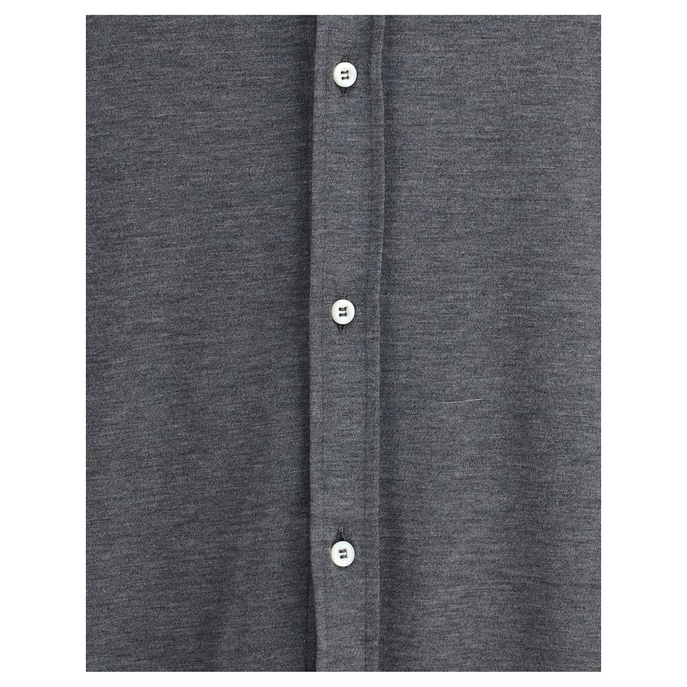 Gray Silk Shirt
