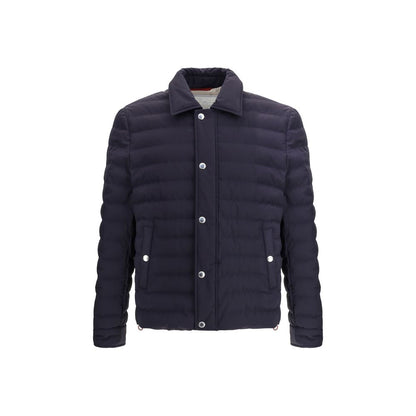 Blue Polyester Coat
