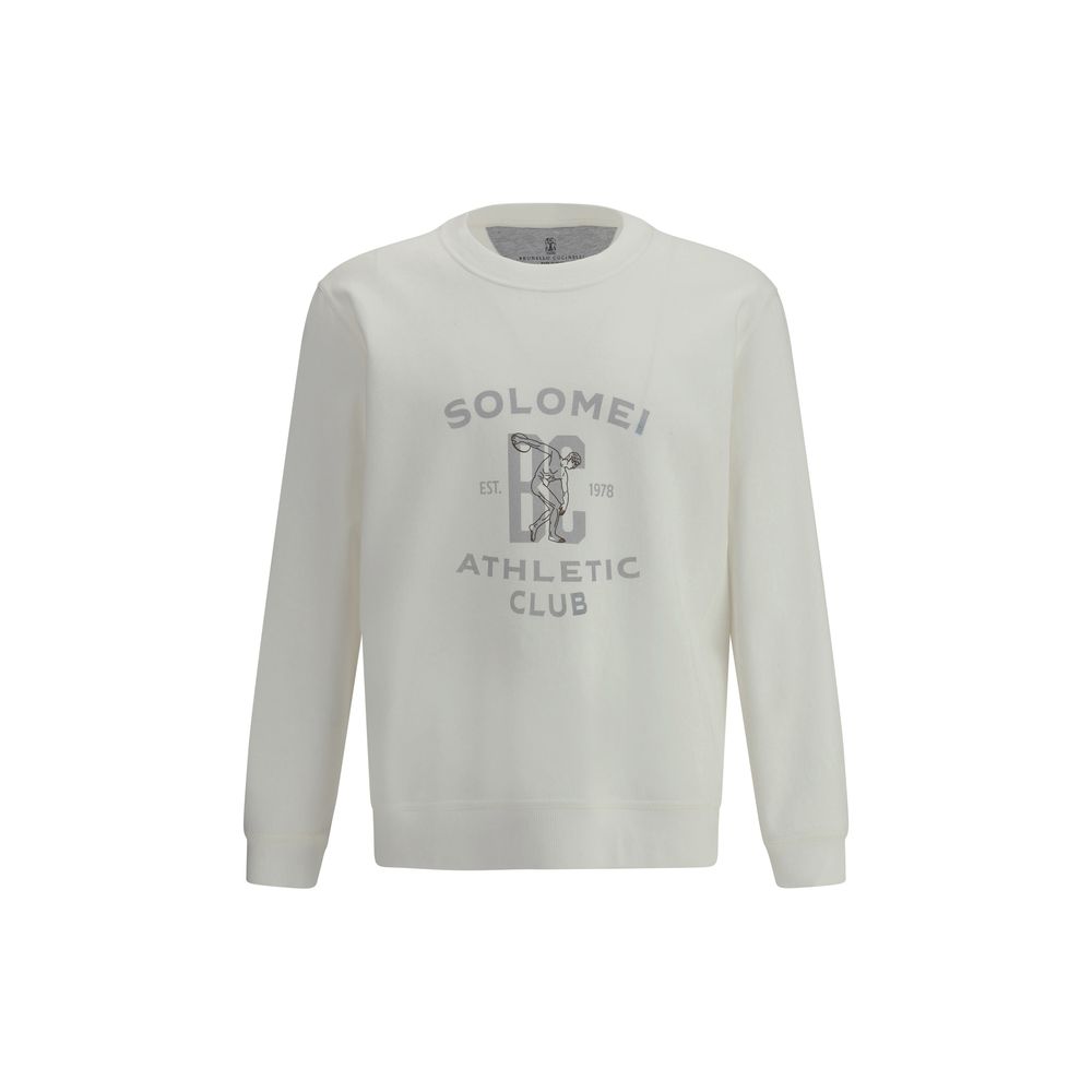 White Cotton Sweatshirt