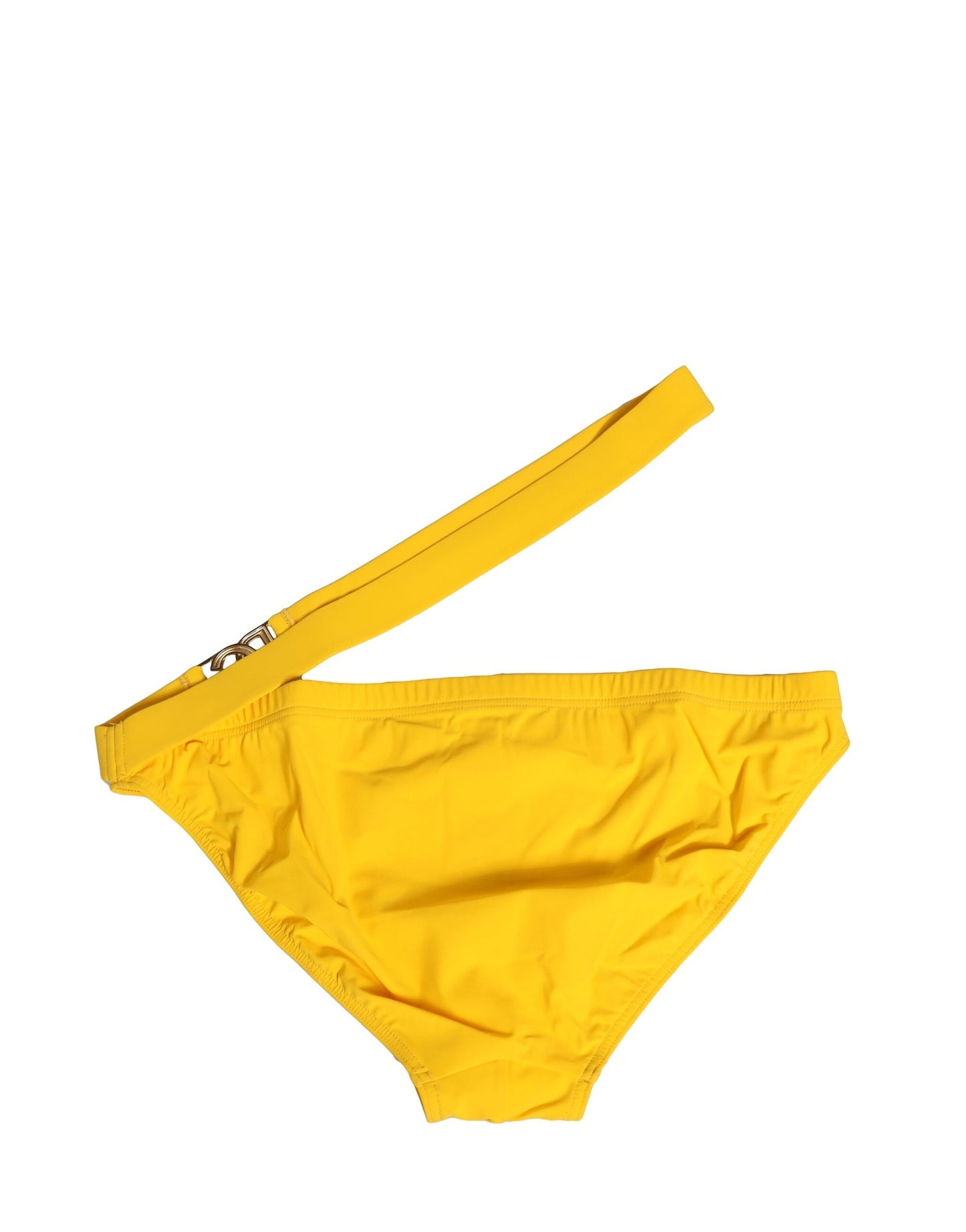 Yellow Waistband Logo Beachwear Brief Swimwear