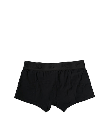 Black Cotton Stretch Regular Boxer Underwear
