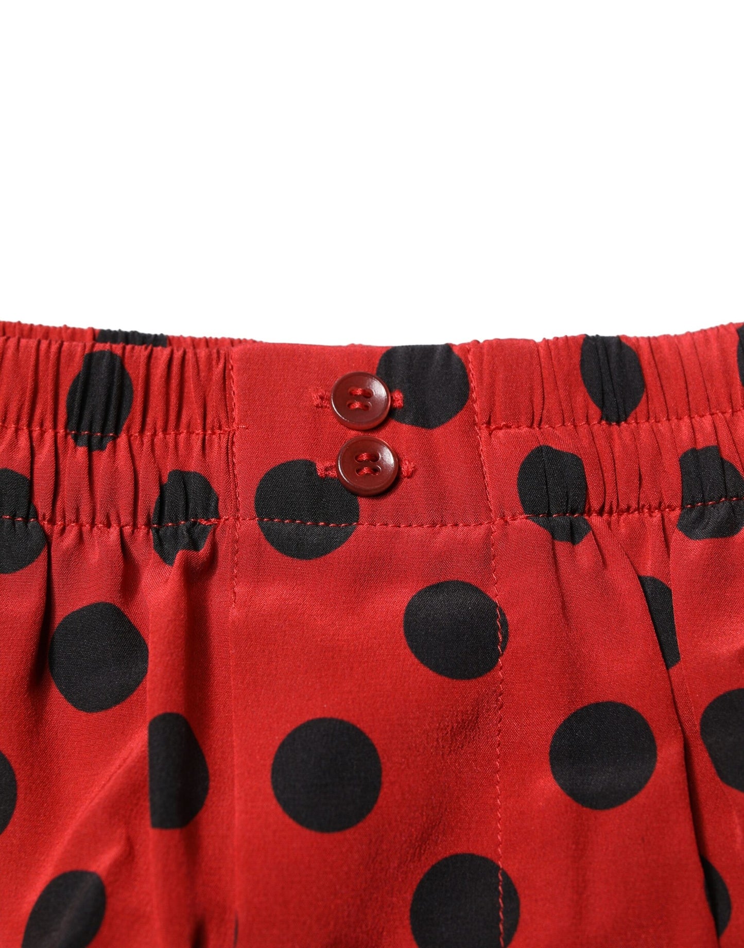 Red Silk Polka Dot Boxer Shorts Underwear