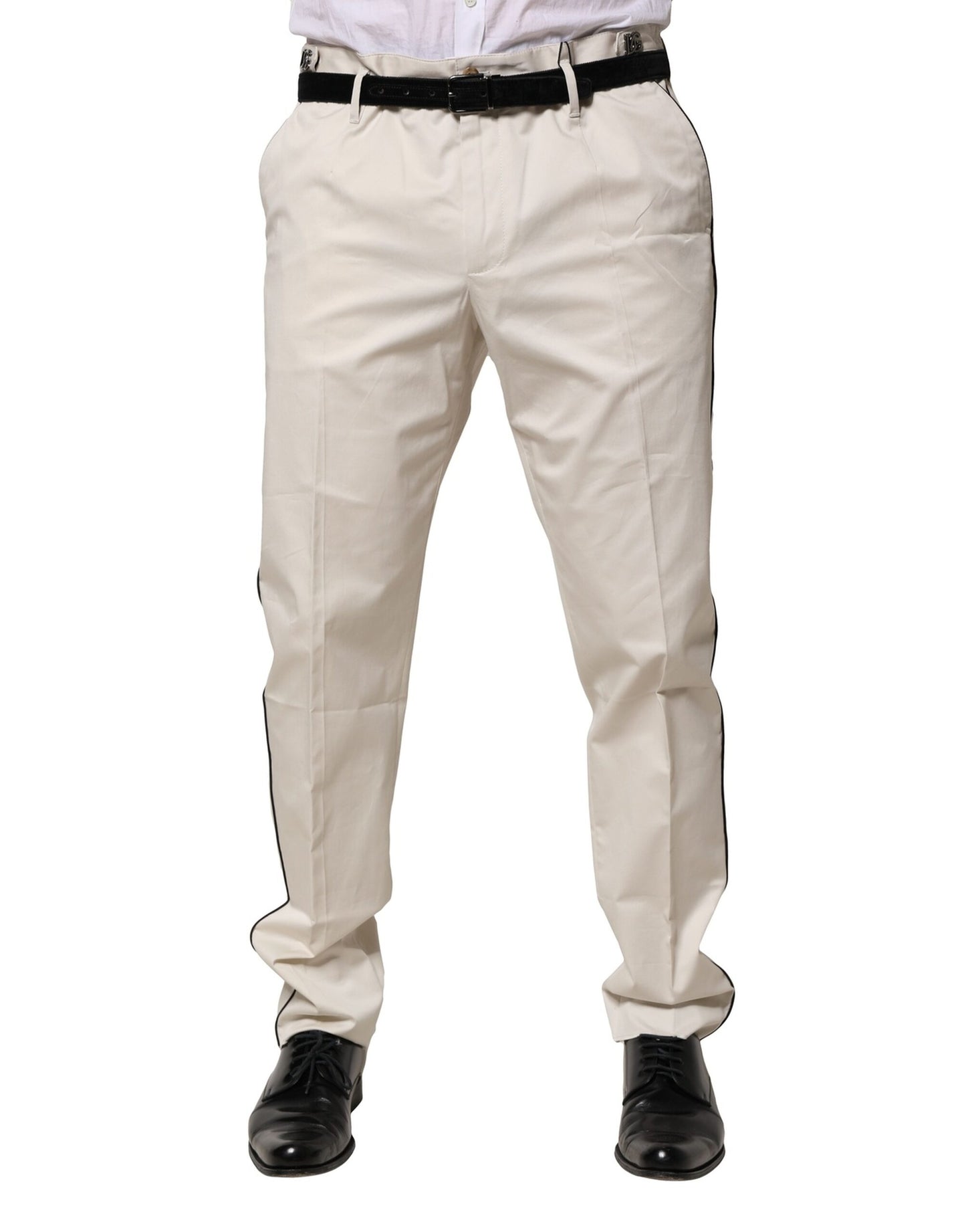 White Cotton Dress Slim Formal Pants