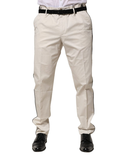 White Cotton Dress Slim Formal Pants