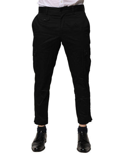 Black Cotton Dress Slim Formal Pants