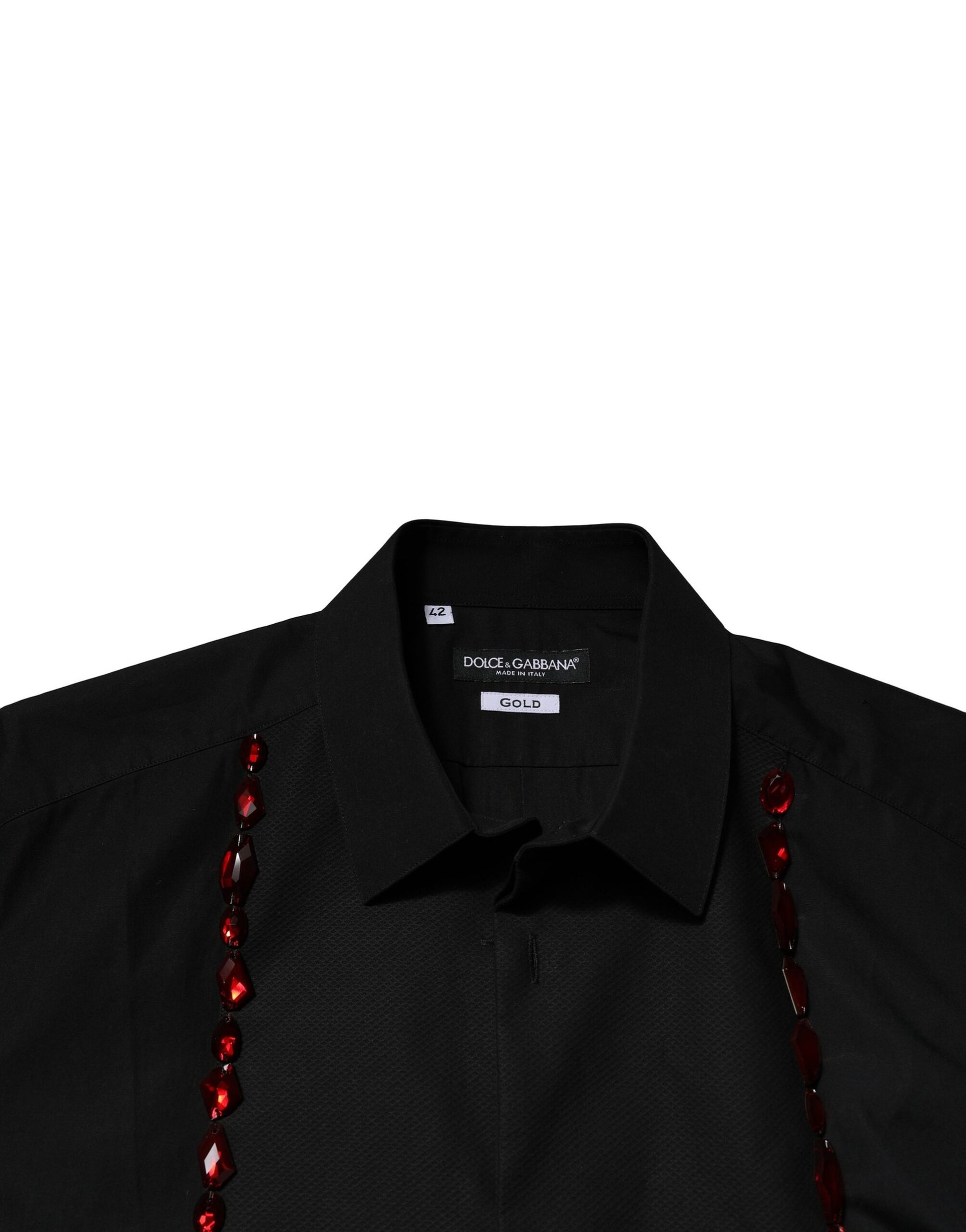 Black Crystal GOLD Formal Men Dress Shirt