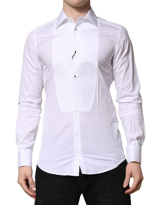 White GOLD Crown Cotton Dress Formal Shirt